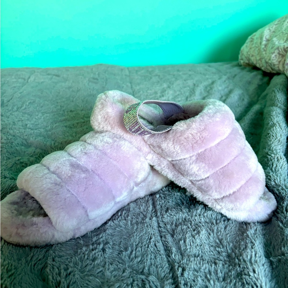 Lavender purple Uggs with rhinestone band